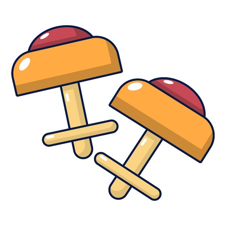 Sleeve links with ruby icon, cartoon styleのイラスト素材
