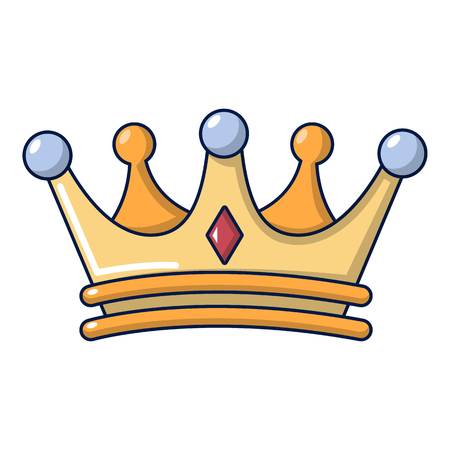 Crown icon, cartoon styleのイラスト素材
