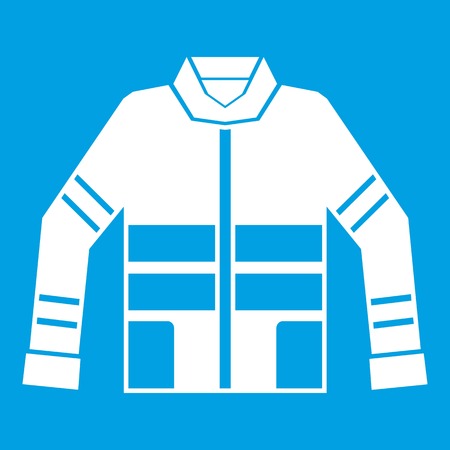 Firefighter jacket icon whiteのイラスト素材