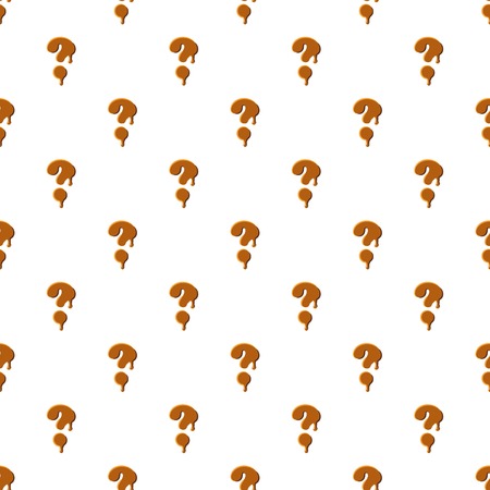 Question mark from caramel pattern seamless repeat in cartoon style vector illustrationのイラスト素材