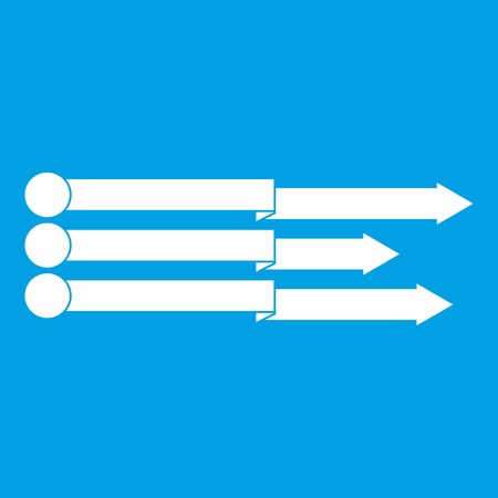Infographic arrows icon whiteのイラスト素材