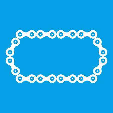 Bicycle chain icon white illustration.のイラスト素材