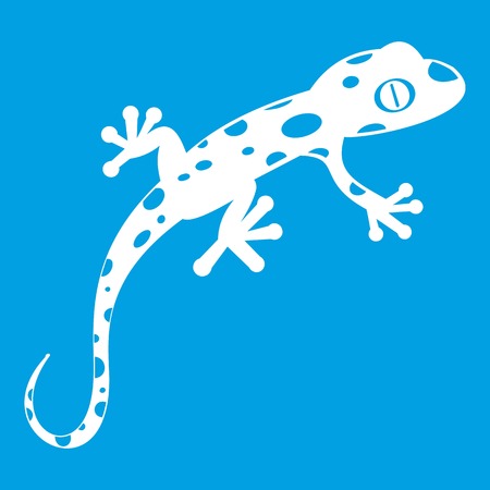Chameleon icon whiteのイラスト素材