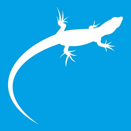 Lizard icon whiteのイラスト素材