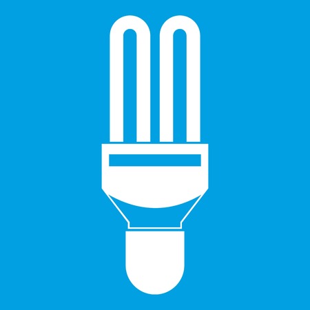 Fluorescence lamp icon white illustration.のイラスト素材