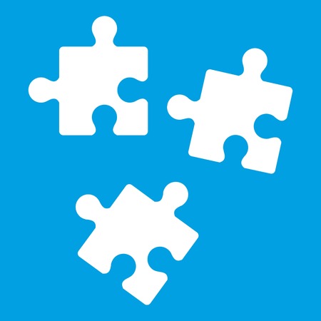 Puzzle icon whiteのイラスト素材