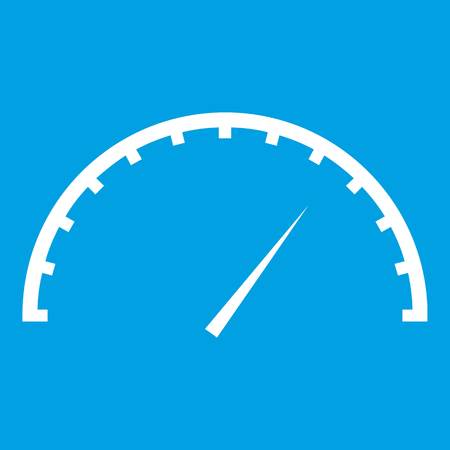 Speedometer icon whiteのイラスト素材