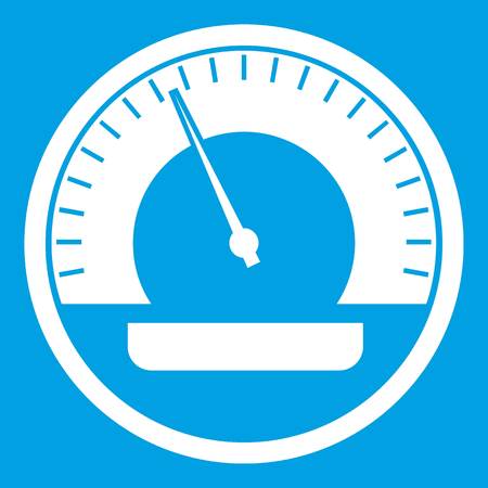 Speedometer icon whiteのイラスト素材