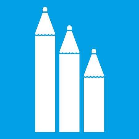 Three pencils icon whiteのイラスト素材