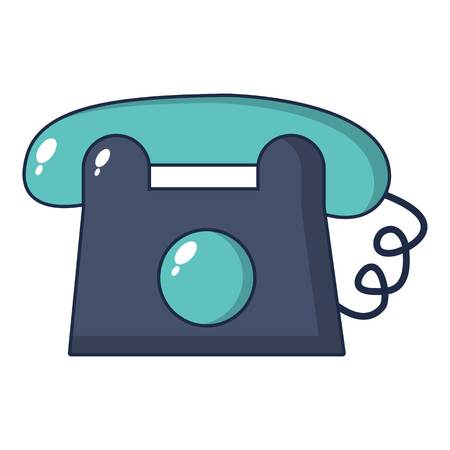 Toy telephone icon, cartoon styleのイラスト素材