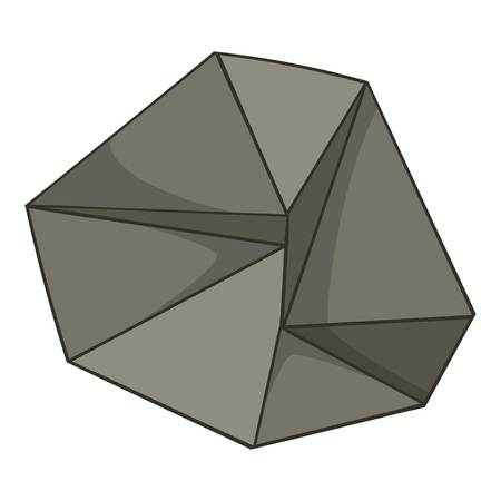 Origami stone icon, cartoon styleのイラスト素材
