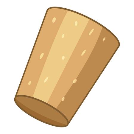 Brown cork plug icon, cartoon styleのイラスト素材