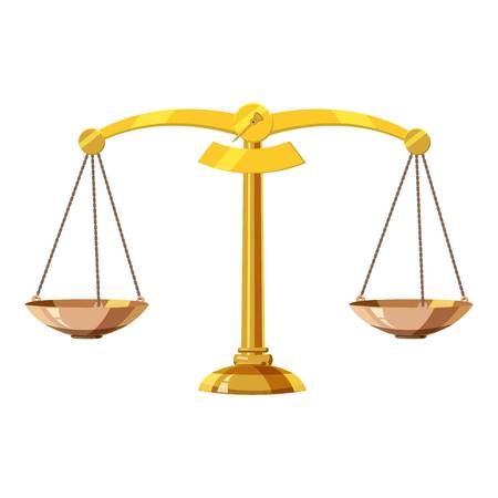 Classic balance icon, cartoon styleのイラスト素材