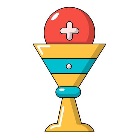 Church goblet glyph icon, cartoon styleのイラスト素材