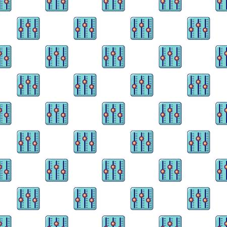 Sound mixer control pattern in cartoon style. Seamless pattern vector illustrationのイラスト素材