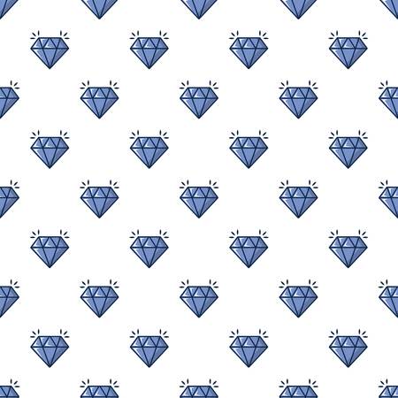 Crystal pattern in cartoon style. Seamless pattern vector illustrationのイラスト素材