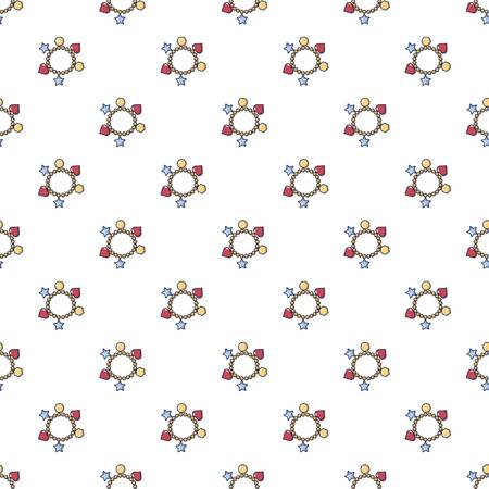 Bracelet pattern in cartoon style. Seamless pattern vector illustrationのイラスト素材