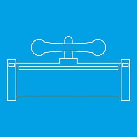 Pipe with water valve icon, outline styleのイラスト素材
