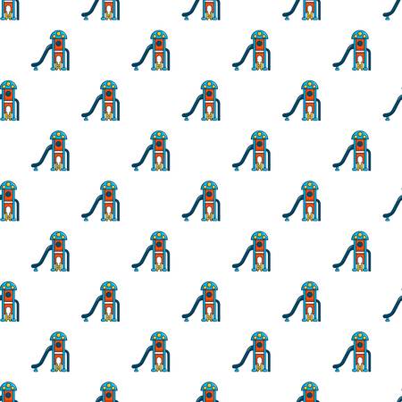Kids slide pattern in cartoon style. Seamless pattern vector illustrationのイラスト素材