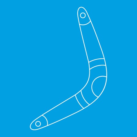 Boomerang icon blue outline style isolated vector illustration. Thin line signのイラスト素材