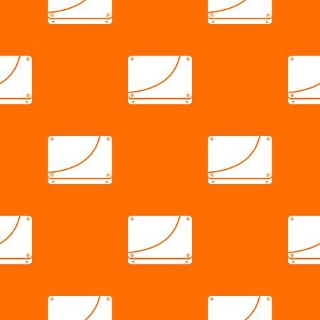 Database pattern repeat seamless in orange color for any design. Vector geometric illustrationのイラスト素材