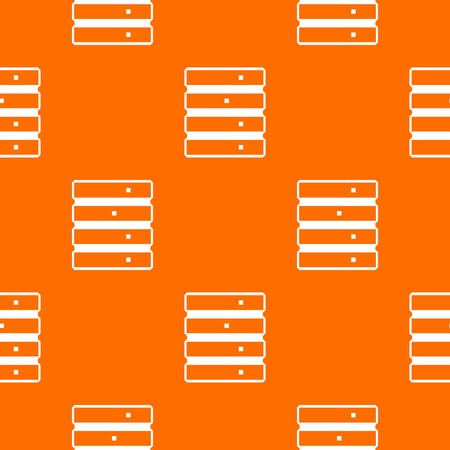 Database pattern repeat seamless in orange color for any design. Vector geometric illustrationのイラスト素材