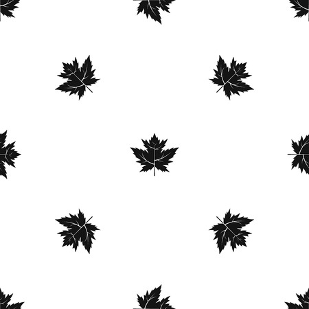 Gooseberry leaf pattern repeat seamless in black color for any design. Vector geometric illustrationのイラスト素材
