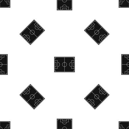 Soccer field pattern seamless blackのイラスト素材