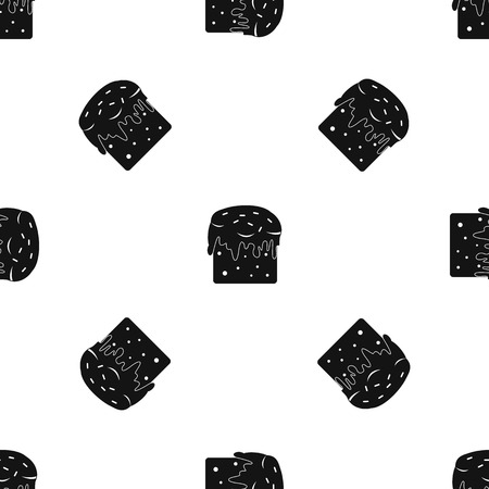Easter cake pattern repeat seamless in black color for any design. Vector geometric illustrationのイラスト素材