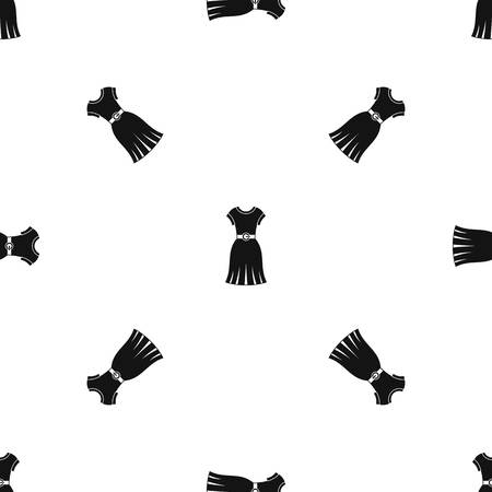 Dress pattern seamless blackのイラスト素材