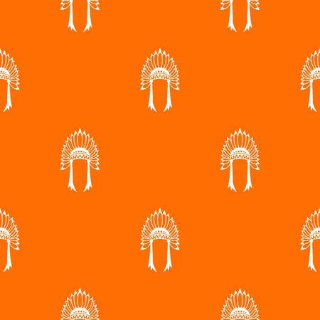 Indian headdress pattern seamlessのイラスト素材