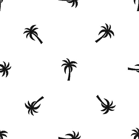 Palm pattern repeat seamless in black color for any design. Vector geometric illustrationのイラスト素材