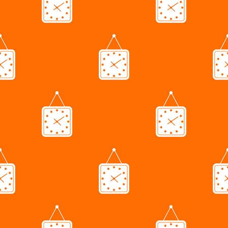Watch pattern repeat seamless in orange color for any design. Vector geometric illustrationのイラスト素材