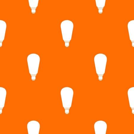 Light bulb pattern repeat seamless in orange color for any design. Vector geometric illustrationのイラスト素材
