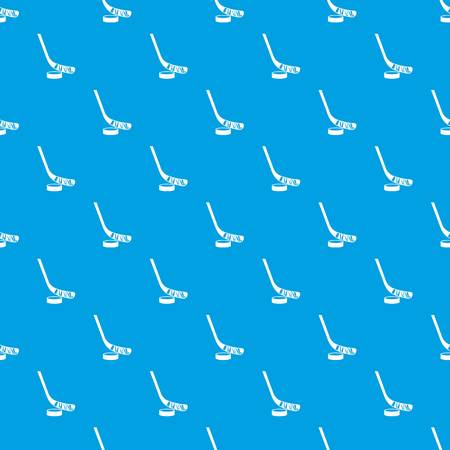 Stick and puck pattern seamless blueのイラスト素材