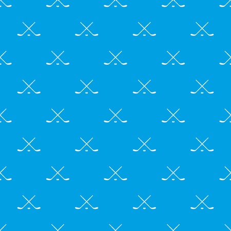Hockey pattern seamless blueのイラスト素材