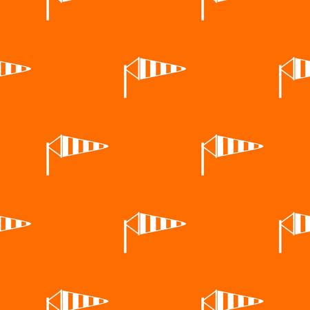Windsock pattern repeat seamless in orange color for any design. Vector geometric illustrationのイラスト素材