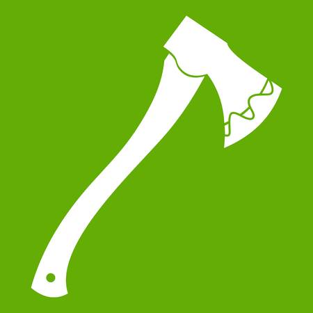 Axe In blood icon greenのイラスト素材