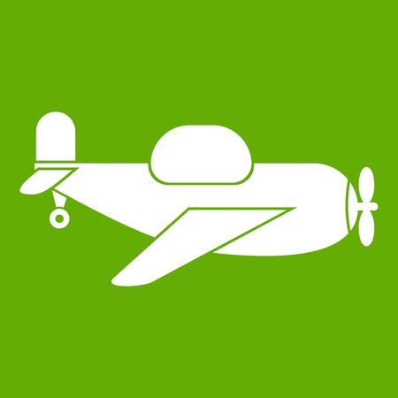Toy plane icon green Vector illustration.のイラスト素材