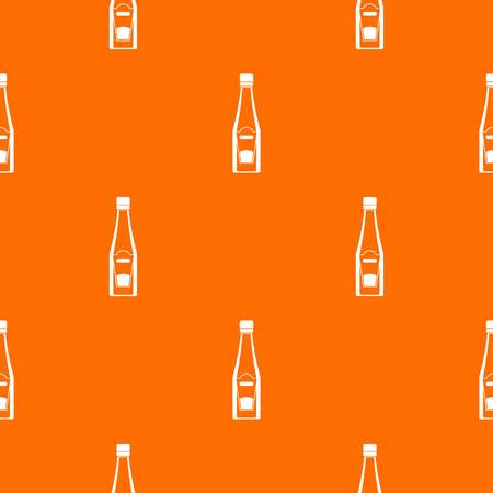 Bottle of ketchup pattern seamlessのイラスト素材