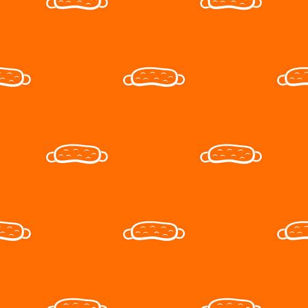 Sleeping mask pattern repeat in orange color for any design. geometric illustrationのイラスト素材