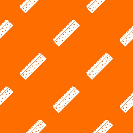 Sponge for cleaning pattern repeat seamless in orange color for any design. Vector geometric illustrationのイラスト素材