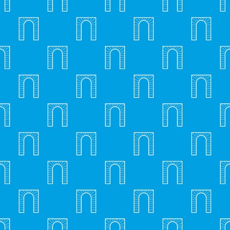 Arch pattern seamless blueのイラスト素材