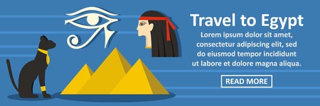 Travel to egypt banner horizontal conceptのイラスト素材