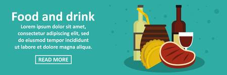 Food and drinks argentina banner horizontal conceptのイラスト素材