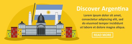 Discover argentina banner horizontal conceptのイラスト素材