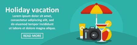 Holiday vacation banner horizontal conceptのイラスト素材