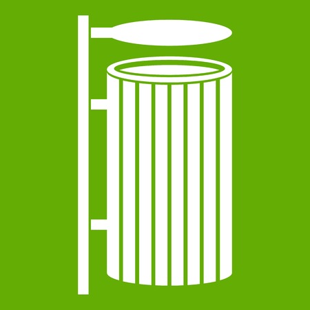 Public trash can icon greenのイラスト素材