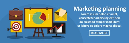 Marketing planning banner horizontal conceptのイラスト素材