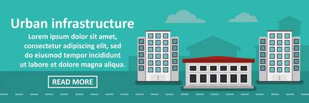 Urban infrastructure banner horizontal conceptのイラスト素材